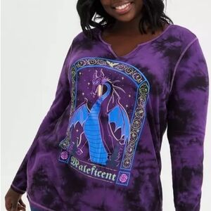 Torrid Purple Maleficent Long Sleeve Tee NWT 3